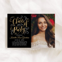 Elegante Fiesta de Graduación con Foto en Guión de