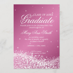 Invitación Elegante fiesta de graduación con una onda espumos