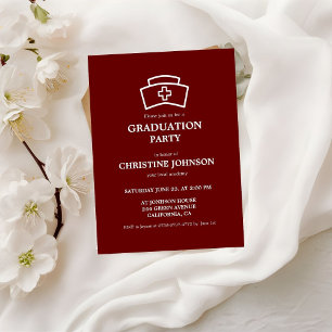 Invitación Elegante fiesta de graduación de enfermeras de tip
