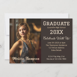 Invitación Elegante fiesta de graduación de fotos