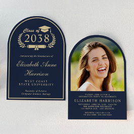 Invitación Elegante fiesta de graduación de fotos del Arco de