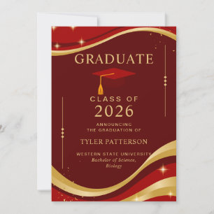 Invitación Elegante fiesta de graduación de la Escuela Superi