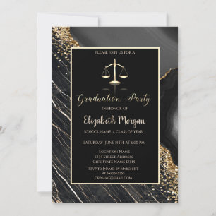 Invitación Elegante fiesta de graduación de la facultad de de