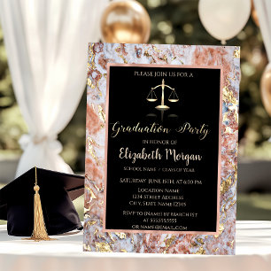 Invitación Elegante fiesta de graduación de la facultad de de
