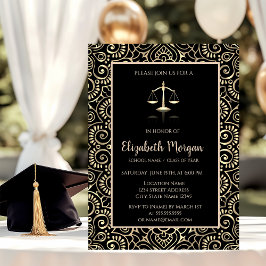 Invitación Elegante fiesta de graduación de la facultad de de