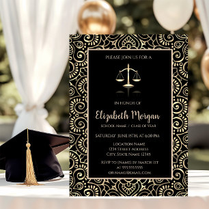 Invitación Elegante fiesta de graduación de la facultad de de