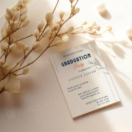 Invitación Elegante fiesta de graduación de la Marina y el Co