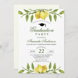 Invitación Elegante fiesta de graduación de Moda de vegetació