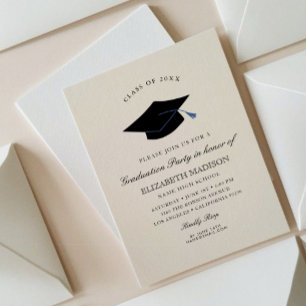 Invitación Elegante fiesta de graduación de secundaria