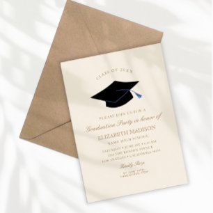 Invitación Elegante fiesta de graduación de secundaria