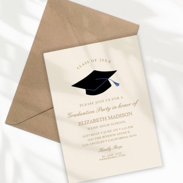 Invitación Elegante fiesta de graduación de secundaria (Subido por el creador)