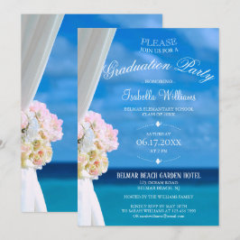 Invitación Elegante fiesta de graduación de verano en la play