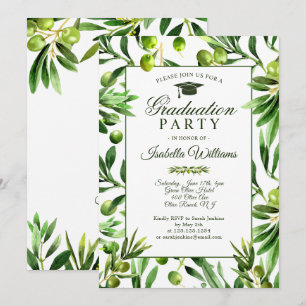 Invitación Elegante fiesta de graduación del Boho Garden Oliv