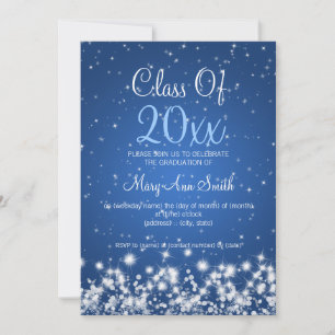 Invitación Elegante fiesta de graduación en invierno esparcen