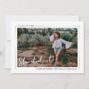 Invitación Elegante Fiesta de Graduación Floral Boho Invi