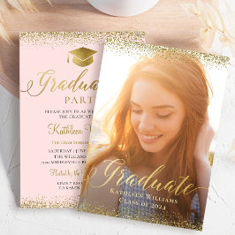Invitación Elegante fiesta de graduación fotográfica de Purpu