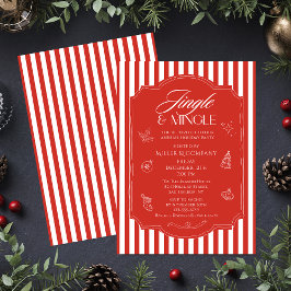 Invitación Elegante Fiesta de Jingle y Mingle Corporate Navid
