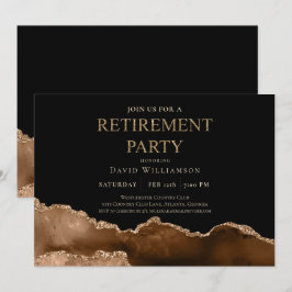 Invitación Elegante Fiesta de Jubilación de Gemstone Agate