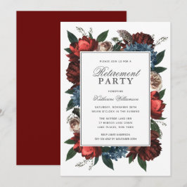 Invitación Elegante Fiesta de Jubilación Floral