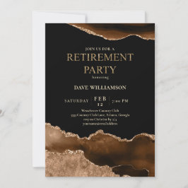 Invitación Elegante Fiesta de Jubilación Gemstone Agate