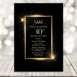 Invitación Elegante Fiesta de la 40 Aniversario de la Sorpres