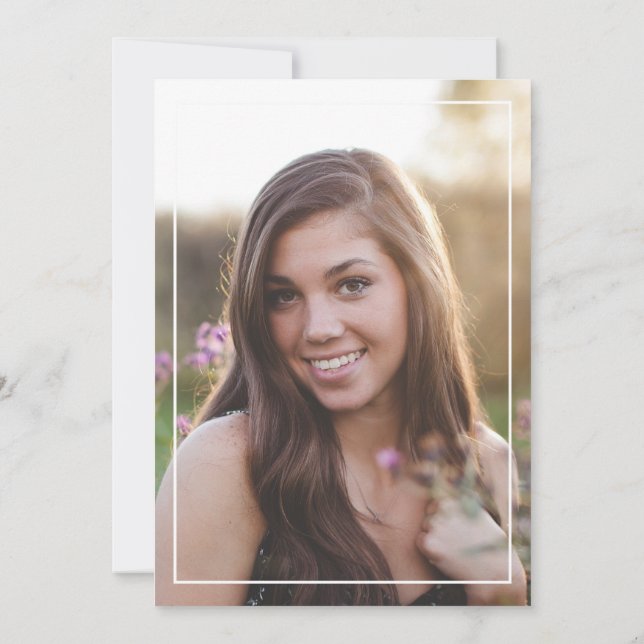 Invitación Elegante fiesta de la casa abierta de graduación (Reverso)