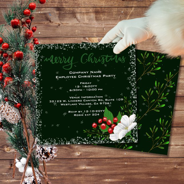Invitación Elegante Fiesta de la Compañía Verde Oscuro de Fel (Subido por el creador)