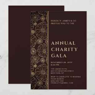 Invitación Elegante Fiesta de la Gala del evento de caridad b