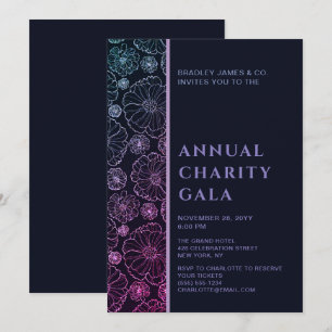 Invitación Elegante Fiesta de la Gala del evento de caridad b