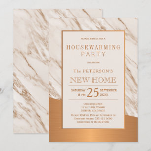 Invitación Elegante fiesta de limpieza elegante de cobre de m