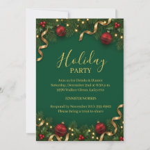 Elegante fiesta de Navidad con oro y verde