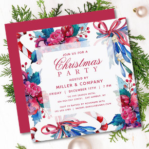 Invitación Elegante Fiesta de Navidad Corporativa Chic