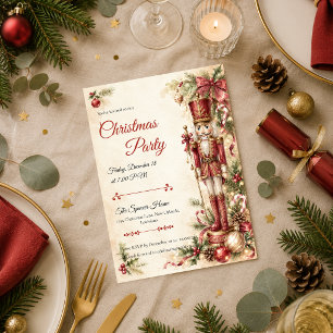 Invitación Elegante Fiesta de Navidad del Cascanueces