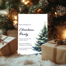 Elegante fiesta de Navidad en Árbol de acuarela