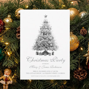 Invitación Elegante fiesta de Navidad en el árbol de Navidad