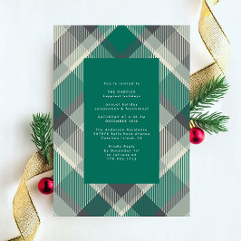Invitación Elegante fiesta de Navidad Verde Acondicionado