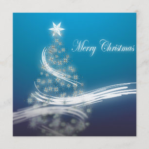 Invitación Elegante fiesta de Navidades corporativos azules