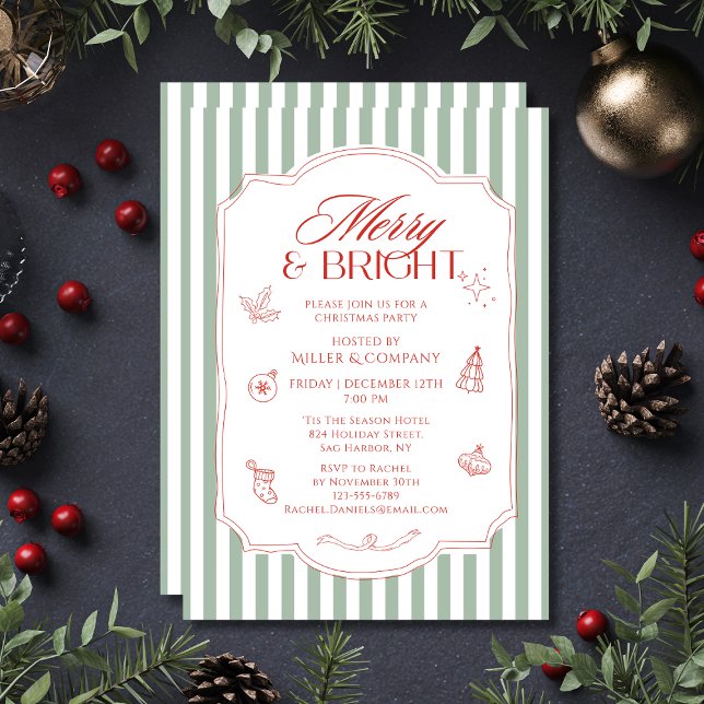 Invitación Elegante Fiesta De Navidades Corporativos Con Cere (Subido por el creador)