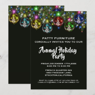 Invitación Elegante Fiesta de Navidades corporativos en baudi