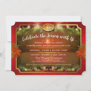 Invitación Elegante Fiesta de Navidades corporativos festivos