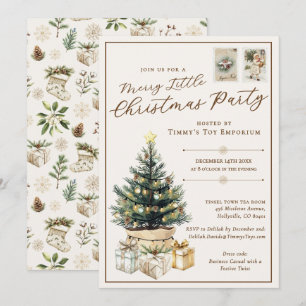 Invitación Elegante Fiesta de Navidades Corporativos Merry Li