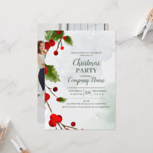 Invitación Elegante Fiesta de Navidades de cócteles de la com