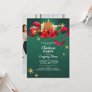 Invitación Elegante Fiesta de Navidades de cócteles de la com