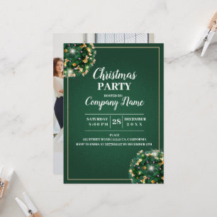 Invitación Elegante Fiesta de Navidades de cócteles de la com