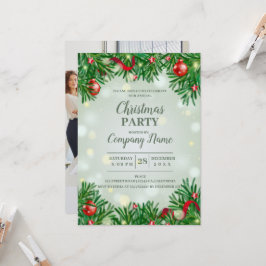 Invitación Elegante Fiesta de Navidades de cócteles de la com