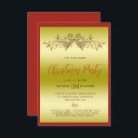 Invitación Elegante Fiesta de Navidades de decoración dorada<br><div class="desc">Elegante, moderno, rojo y dorado Navidades decorativos Invitación de fiesta para eventos familiares o corporativos. Una invitación sofisticada y de moda para las vacaciones de los Navidades. Todo el texto, el tipo de letra y el color de la letra son totalmente personalizables para satisfacer sus necesidades. Si quieres ayudar al...</div>