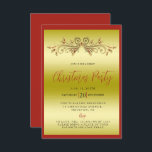 Invitación Elegante Fiesta de Navidades de decoración dorada<br><div class="desc">Elegante, moderno, rojo y dorado Navidades decorativos Invitación de fiesta para eventos familiares o corporativos. Una invitación sofisticada y de moda para las vacaciones de los Navidades. Todo el texto, el tipo de letra y el color de la letra son totalmente personalizables para satisfacer sus necesidades. Si quieres ayudar al...</div>