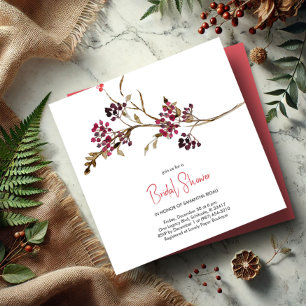 Invitación Elegante Fiesta de Navidades de ducha de novia