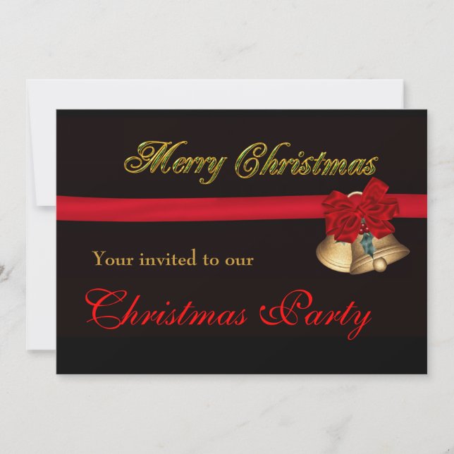 Invitación Elegante Fiesta de Navidades de empresa (Anverso)