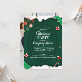 Invitación Elegante Fiesta de Navidades de empresa